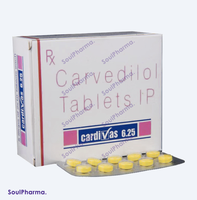Cardivas 6.25 Tablet (Strip of 10 Tablets)