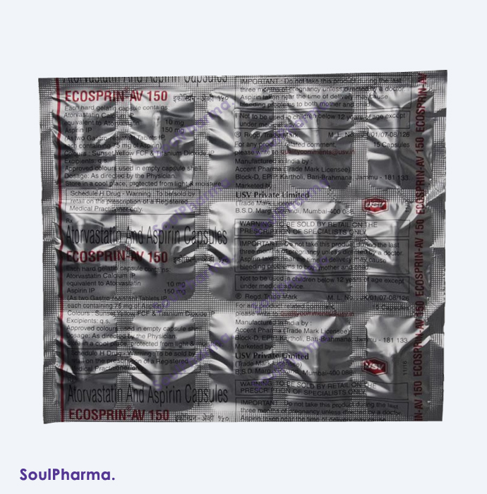 Ecosprin AV 150 Capsule (Strip of 15 Capsules)