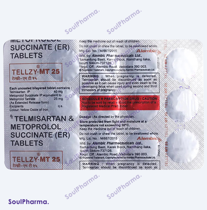 Tellzy MT 25 Tablet (Strip of 15 Tablets)